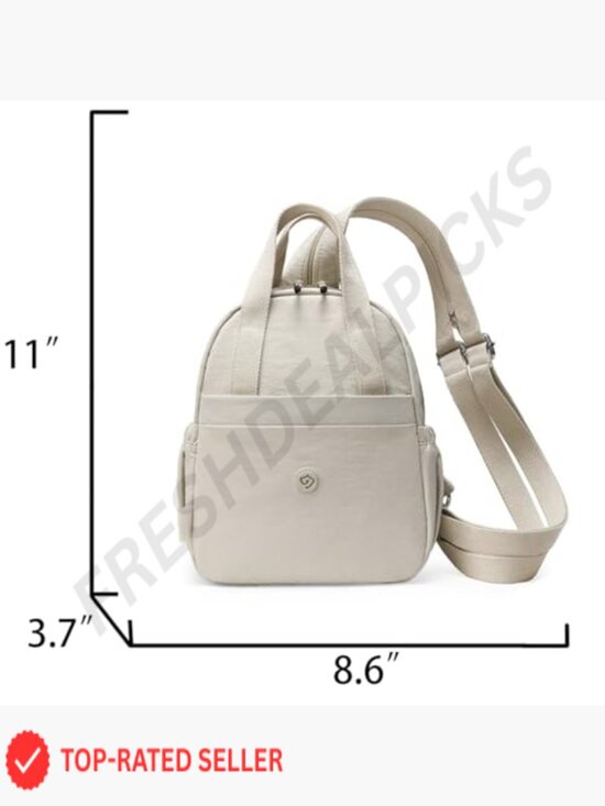 Mini Backpack Nylon Lightweight Durable Travel Shoulder Bag Adjustable Straps main image 5
